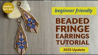 Beaded Fringe Earrings Tutorial For Beginners - Updated Tutorial for 2025