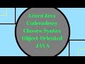Codecademy Learn Java, Classes Syntax, Object-Oriented Java