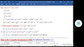 Ch3.6 Higher Order Homogeneous equations with Constant Coefficients ~ 25mins