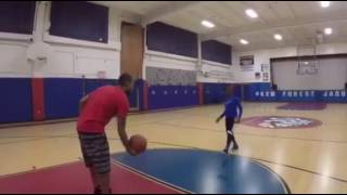 Taj Buckets learning how to get more buckets.