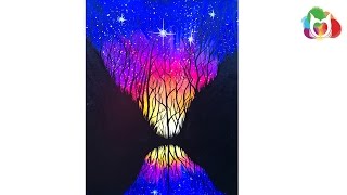 Beginners learn to paint Galaxy Night Sky The Art Sherpa Acrylic painting | TheArtSherpa