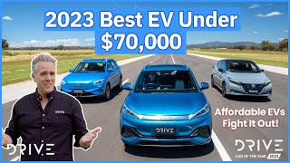 2023 Best EV Under $70,000 | BYD Atto 3, MG ZS EV, Nissan Leaf e+ | Drive.com.au
