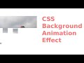 Background Image Animation Effect