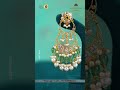 22k Gold Pearl and Emerald Earrings Designs from Krishna Pearls