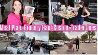 Meal Plan, Grocery Haul \u0026 Food! Costco \u0026 Trader Joes shopping \u0026 Haul!