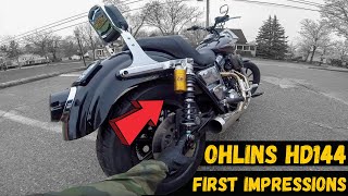 Ohlins HD 144 FIRST IMPRESSIONS | Harley Davidson FXR