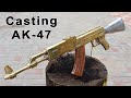 Casting AK-47 - Trash to treasure . Melting cartridge case - ASMR brass casting