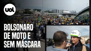 Bolsonaro participa de passeio com motociclistas no Rio