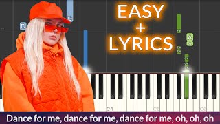 Tones and I - Dance Monkey EASY Piano Tutorial + LYRICS