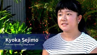 Kapiolani Community College (KCC) Student interview