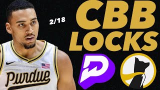 PRIZEPICKS CBB TUESDAY 2/18/25 - FREE PICKS!!! - (CRAZY RUN!!!) - BEST PLAYER PROPS - NCAA