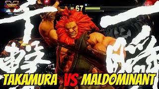 Street Fighter V CE - Takamura [Akuma] VS MALDOMINANT [Urien] - High level gameplay