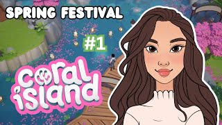 Coral Island Let's Play #1: FIRST Cherry Blossom Festival 🌸