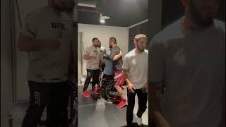 Islam Makhachev stopped by to congratulate “Dagestan Gangster” Abubakar Nurmagomedov after UFC win