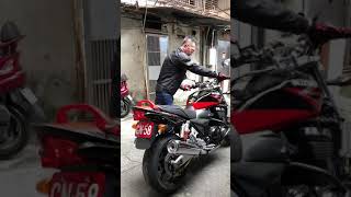 Suzuki Gsx1400油冷怪Exhaust sound排氣聲浪，原廠雙管排氣聲浪！好聽👏👏👏出發前試車ing👌👌👌