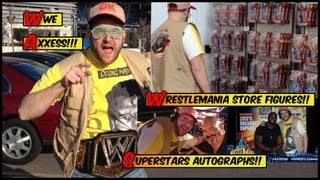 WWE ACTION INSIDER: Wrestlemania Axxess wrestling figures store aisle autographs signings