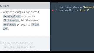 Learn Javascript, 2017 Global Scope, Codecademy