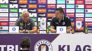 Pressekonferenz mit Trainer Peter Pacult nach dem Spiel gegen den LASK (1:3)