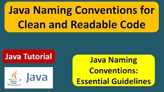 Java Naming Conventions for Clean and Readable Code | Naming Conventions in Java | Java Tutorial