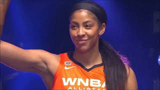 USA Basketball & Team WNBA Introduced Before All-Star Game. #WNBA #WNBAAllStar #CandaceParker #USA