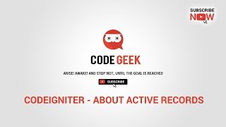 Basic Codeigniter Tutorials - About Active Records