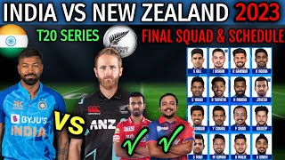 New Zealand Tour of India 2023 | T20 Series Schedule & Team India T20 Squad | IND vs NZ T20 Series