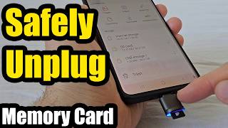 How to safely unplug a Memory Card? (Restart your phone, A USB storage device was removed unsafely)