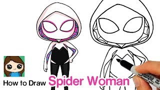 How to Draw Spider Gwen | Spider Man Into the Spider Verse