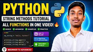 Python String Methods Tutorial for Beginners | All String Functions in One Video 🔥
