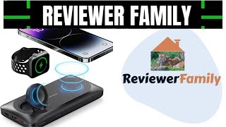 Magnetic Wireless Charger, VRURC 10000mAh Power Bank, 3 in 1 Portable Charger, 22.5W Fast Charing