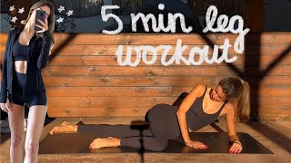 5 MIN lean legs pilates workout // no equipment // slim, lengthen and tone