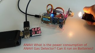 What is the power consumption of ANAVI Gas Detector? Can it run on batteries?