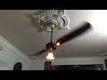 antique marelli 2 blades ceiling fan with light