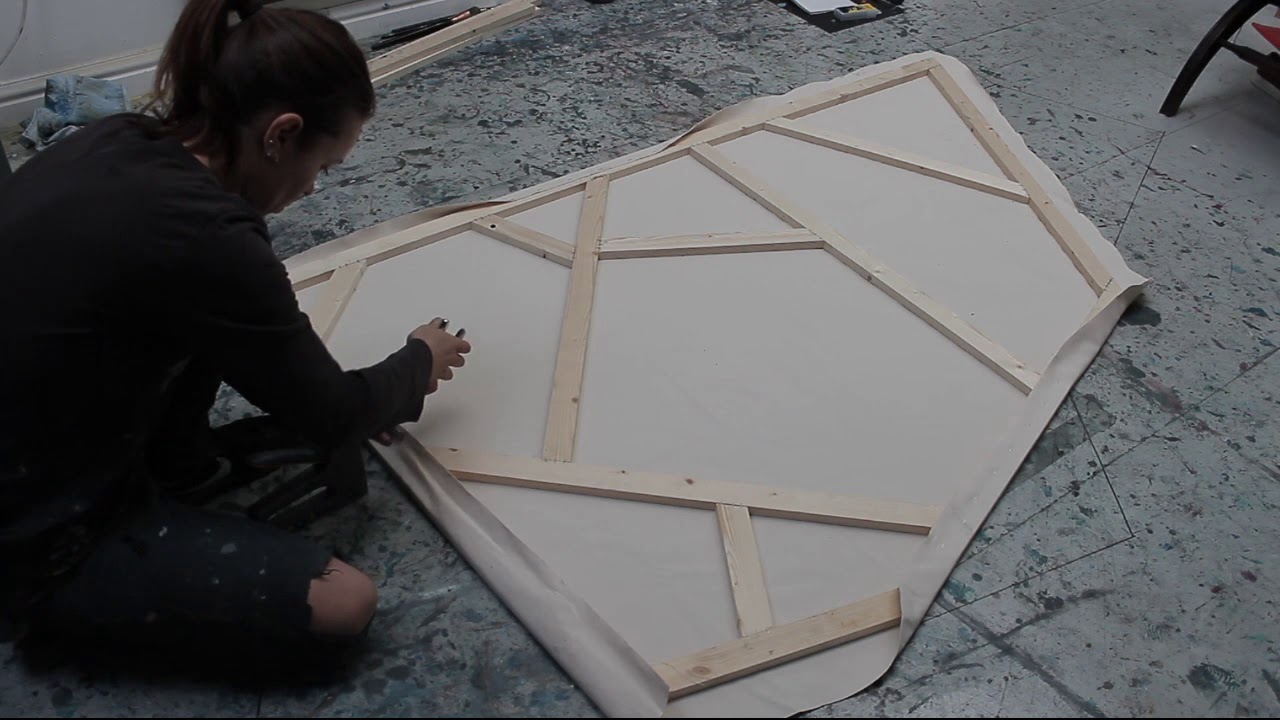 Making Shaped Canvas Frame - YouTube