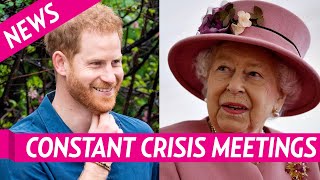 Queen Elizabeth’s Been in ‘Constant Crisis Meetings’ Since Harry and Meghan’s Tell-All