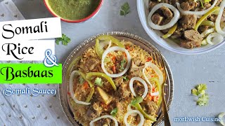 Somali Rice (Bariis) and Basbaas | African recipe by morEwish