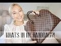 WHAT'S IN MY HANDBAG?! | Louis Vuitton Speedy 35 | Hollie Hobin