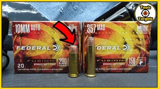 Can These SHORT Dogs Hunt?...10MM vs .357 Magnum Federal Fusion AMMO Test!