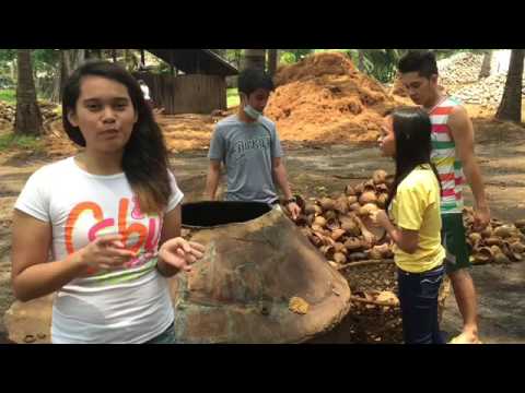 Coconut shell charcoal making Coconut shell charcoal making