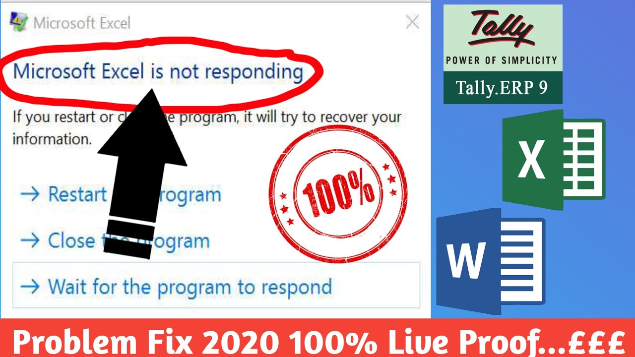 Not Responding Microsoft Office Window10 Windows7 Excel Word Software