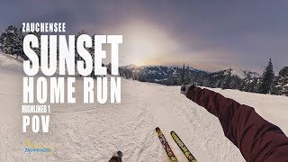 Skiing the HOME RUN at SUNSET! Zauchensee, Austria 4K SKI POV