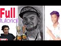 How To Draw Virat Kohli Step By Step Drawing Tutorial | #Art_competition #Virat_kohli