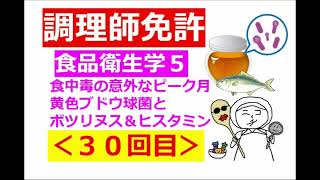 【調理師試験】その３０：食品衛生学その５～食中毒/黄色ブドウ球菌/ボツリヌスにヒスタミン！