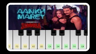 Aankh Marey Mobile Piano Tutorial || Simba || Ranveer Singh || Sara Ali Khan ||