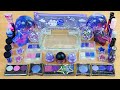 GALAXY SLIME Mixing makeup and glitter into Clear Slime Satisfying Slime Videos