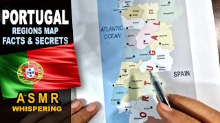 ASMR: PORTUGAL Regions Map Tracing | Key Facts and Highlights | ASMR maps and facts