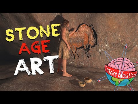 What does the cave art suggest about the development of human beings during the Paleolithic period?