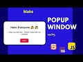 How to Make a Popup Using HTML CSS & JavaScript | Step by Step Tutorial