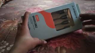 Unboxing ambrane 3 in 1 cable