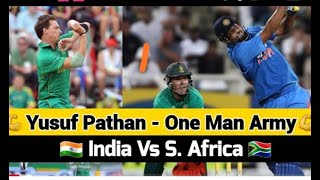 INDIA VS SOUTH AFRICA ODI SERIES MATCH FULL HIGHLIGHTS . YOSUF PATHAN HUNDRED💯 RUN😍 FULL HIGHLIGHTS.